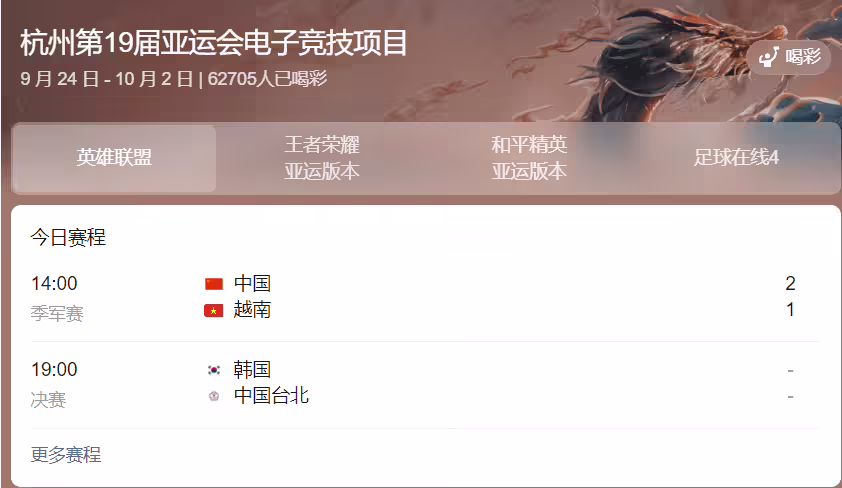 中国队 2:1 越南队，拿下杭州亚运会《英雄联盟卡盟》项目铜牌(图2)
