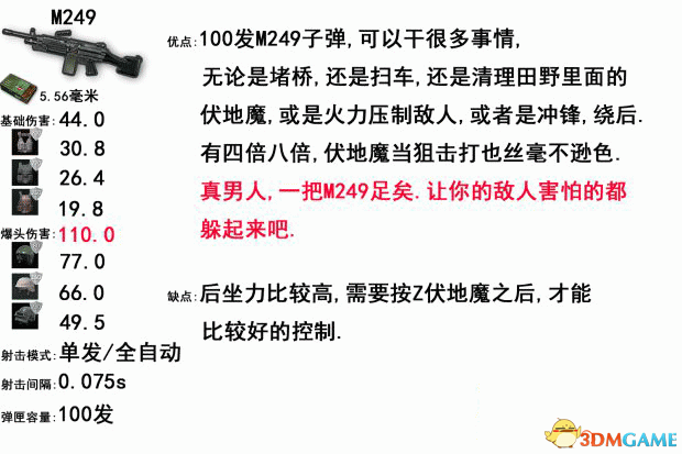绝地求生大逃杀全武器数据及伤害分析