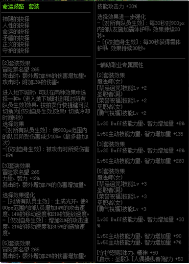 DNF卡盟：输出职业的毕业装备选择 两套搭配任你选(图3)